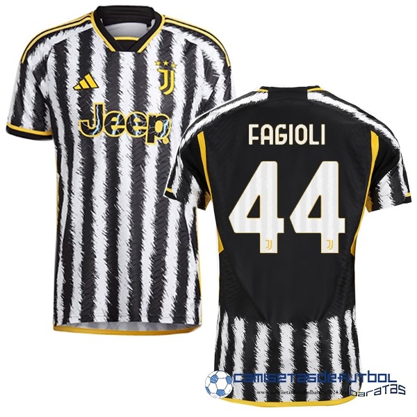 adidas NO.44 Fagioli Tailandia Casa Jugadores Camiseta Juventus  Equipación 2023 2024 Amarillo Negro